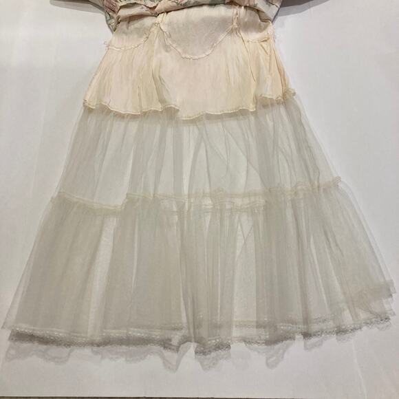 VTG 80s Jessica McClintock Bridal Dress 7/8 Off the Shoulder Floral Cottage - Picture 9 of 11